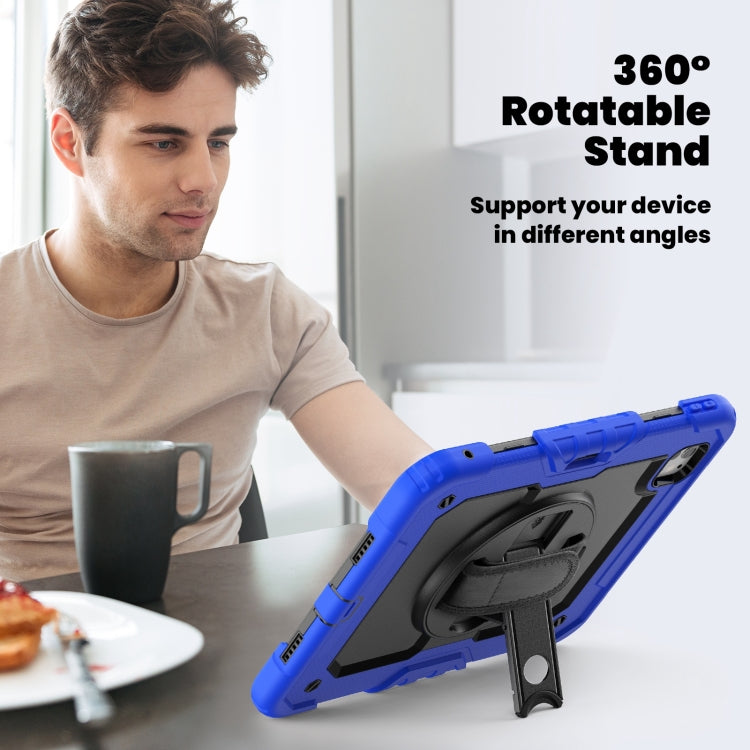 For iPad Pro 11 2025 / 2024 Silicone Hybrid PC Tablet Case with Shoulder Strap