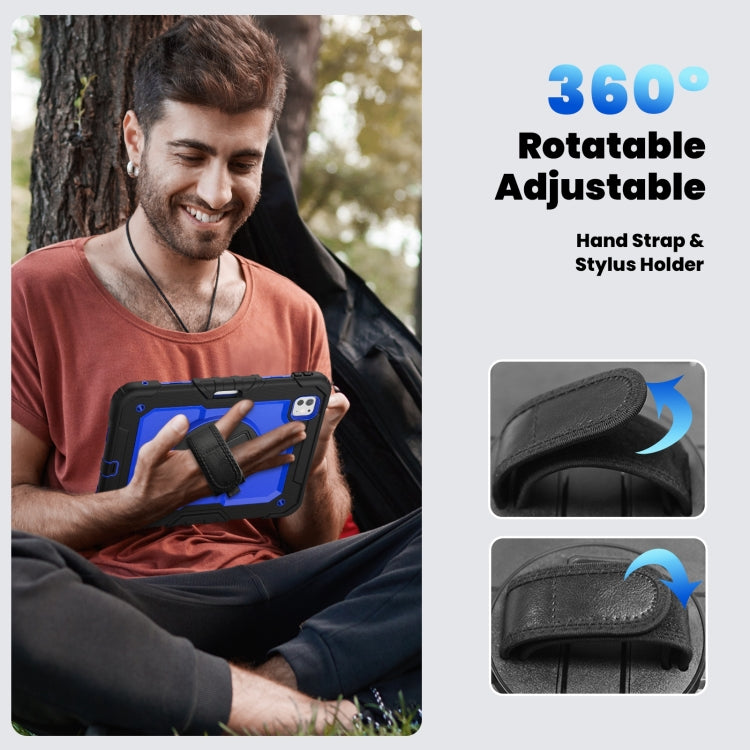 For iPad Pro 11 2025 / 2024 Silicone Hybrid PC Tablet Case with Shoulder Strap