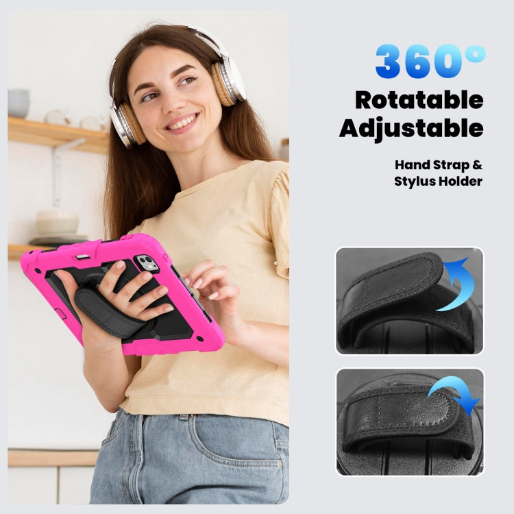 For iPad Pro 11 2025 / 2024 Silicone Hybrid PC Tablet Case with Shoulder Strap