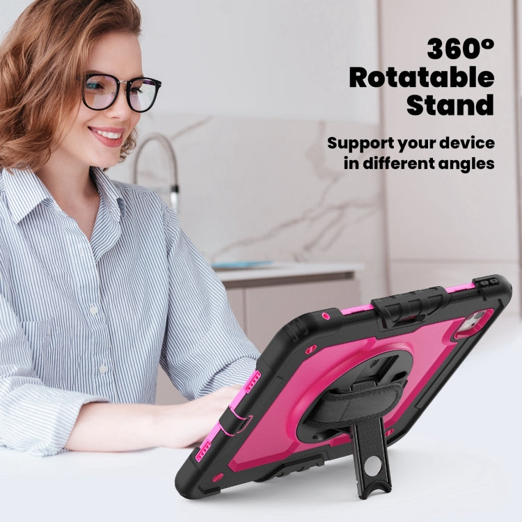 For iPad Pro 11 2025 / 2024 Silicone Hybrid PC Tablet Case with Shoulder Strap