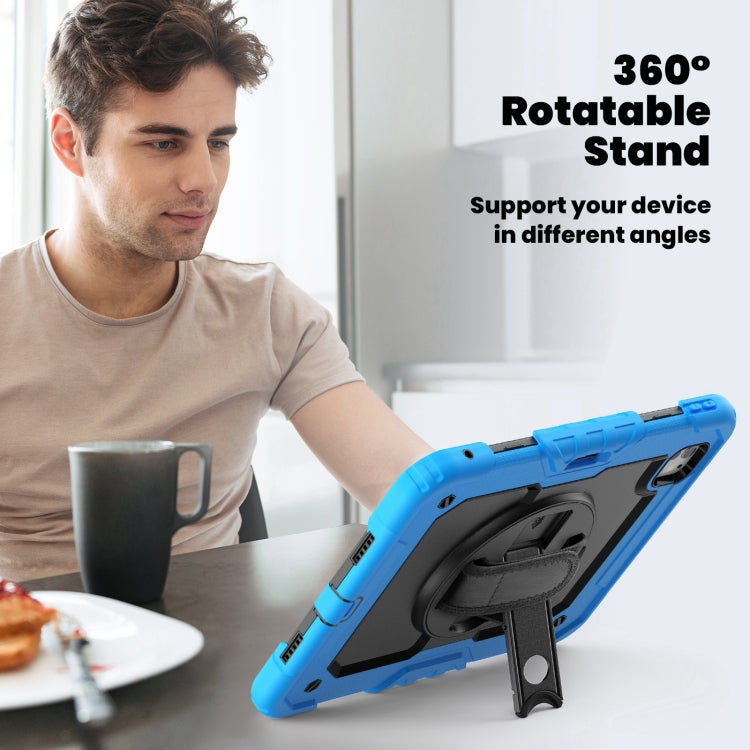 For iPad Pro 11 2025 / 2024 Silicone Hybrid PC Tablet Case with Shoulder Strap
