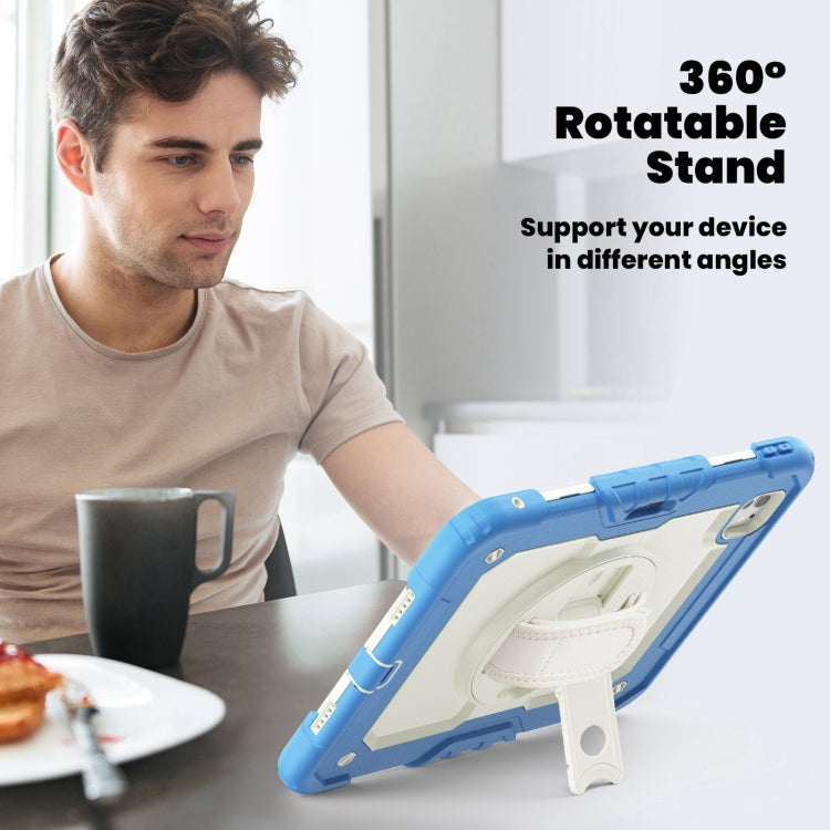 For iPad Pro 11 2025 / 2024 Silicone Hybrid PC Tablet Case with Shoulder Strap
