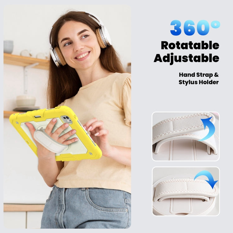 For iPad Pro 11 2025 / 2024 Silicone Hybrid PC Tablet Case with Shoulder Strap