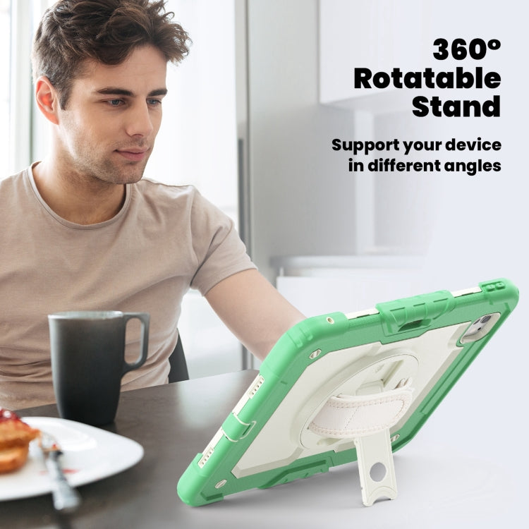 For iPad Pro 11 2025 / 2024 Silicone Hybrid PC Tablet Case with Shoulder Strap
