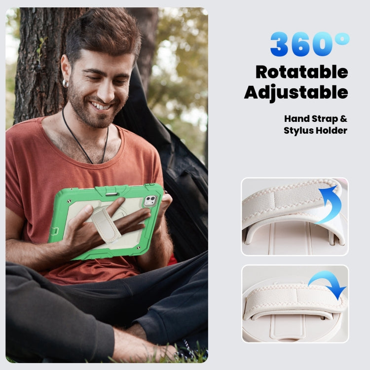 For iPad Pro 11 2025 / 2024 Silicone Hybrid PC Tablet Case with Shoulder Strap