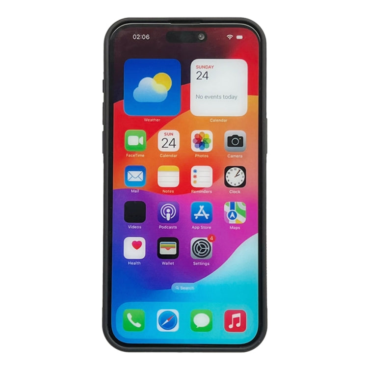 For iPhone 16 Pro Max Solid Color Metal Buckle Card Slots Bag Phone Case