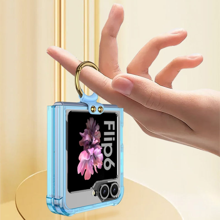 For Samsung Galaxy Z Flip6 / Flip7 FE GKK Airbag Ring Full Coverage Phone Case with Tempered Film