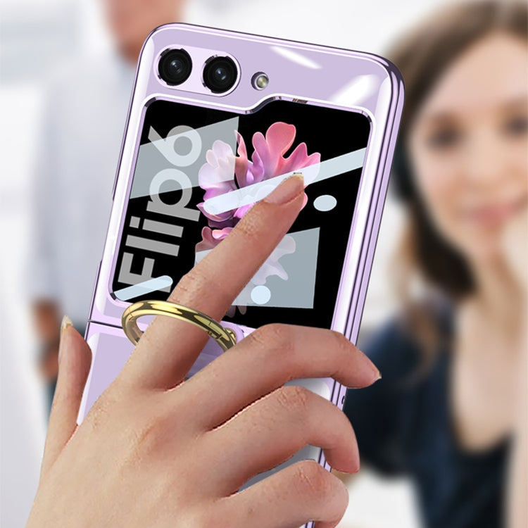 For Samsung Galaxy Z Flip6 / Flip7 FE GKK Integrated Electroplating Phone Case with Ring