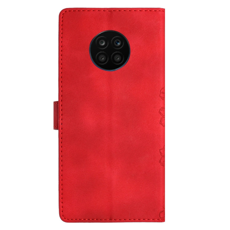 For Honor 50 Lite Cherry Blossom Butterfly Skin Feel Embossed PU Phone Case