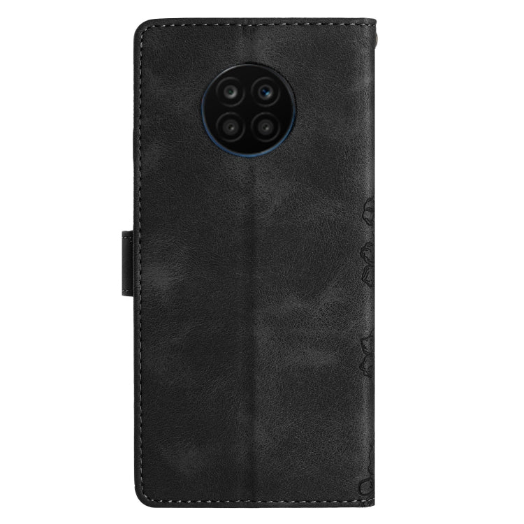 For Honor 50 Lite Cherry Blossom Butterfly Skin Feel Embossed PU Phone Case