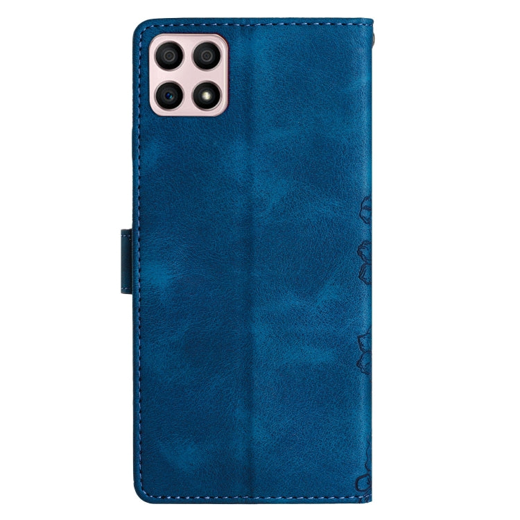 For Honor X8 / X30i Cherry Blossom Butterfly Skin Feel Embossed PU Phone Case