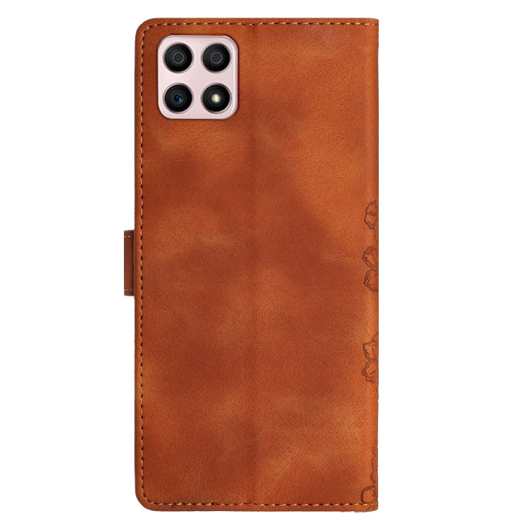For Honor X8 / X30i Cherry Blossom Butterfly Skin Feel Embossed PU Phone Case