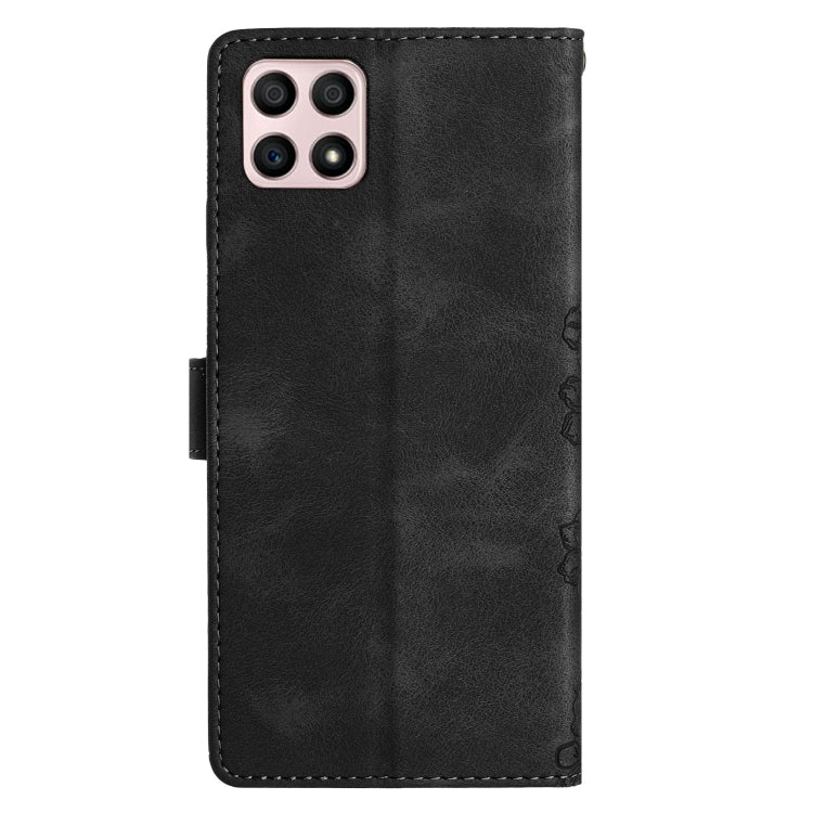 For Honor X8 / X30i Cherry Blossom Butterfly Skin Feel Embossed PU Phone Case