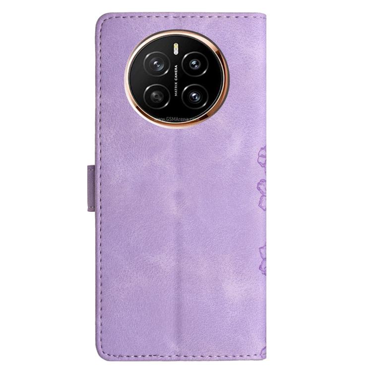 For Honor Magic7 Cherry Blossom Butterfly Skin Feel Embossed PU Phone Case