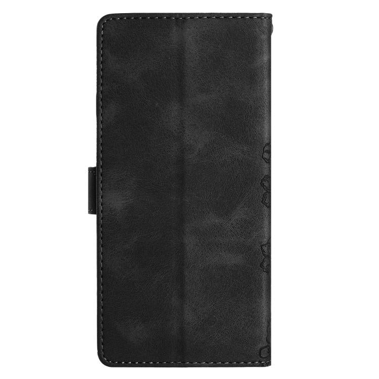 For Honor X9c Cherry Blossom Butterfly Skin Feel Embossed PU Phone Case