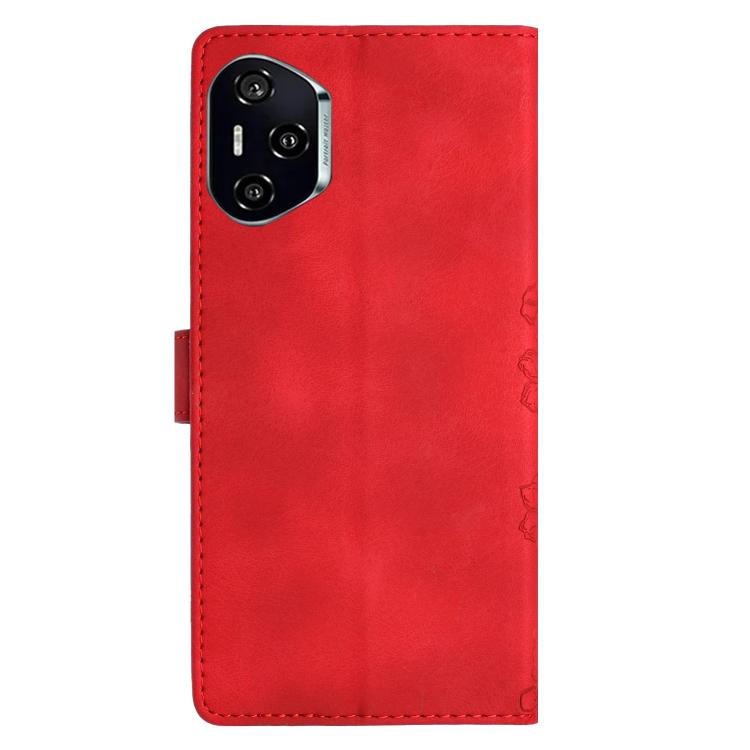 For Honor 400 Pro Global 160.8mm Cherry Blossom Butterfly Skin Feel Embossed PU Phone Case