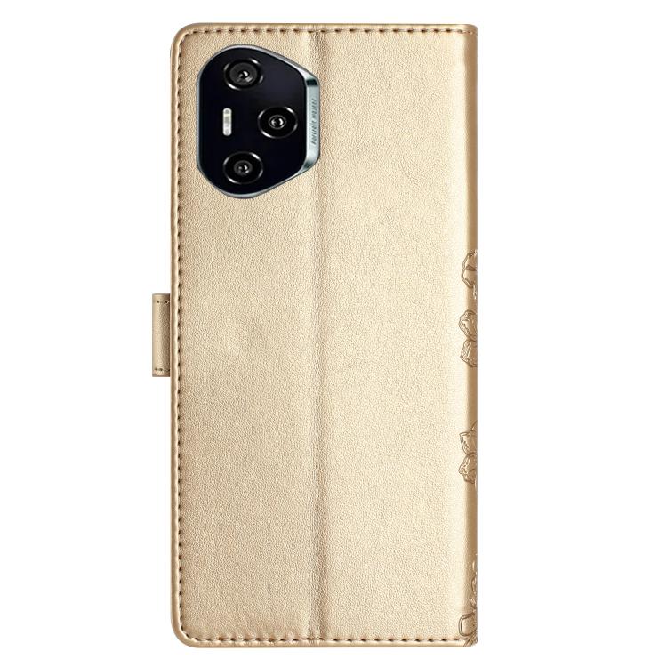 For Honor 400 Pro Global 160.8mm Cherry Blossom Butterfly Skin Feel Embossed PU Phone Case