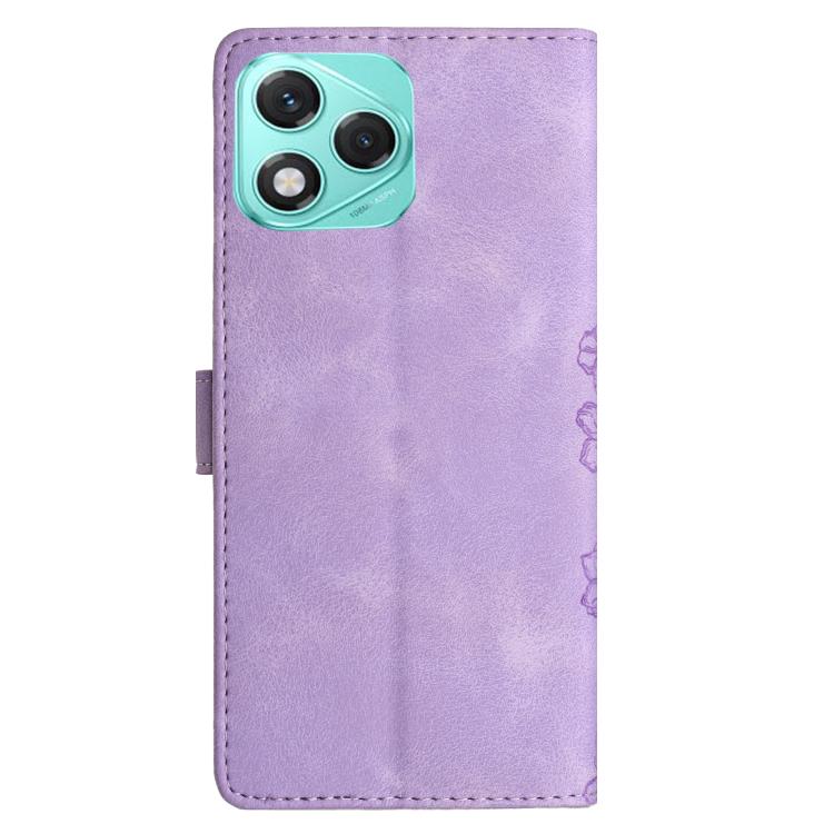 For Honor 400 Lite Global Cherry Blossom Butterfly Skin Feel Embossed PU Phone Case