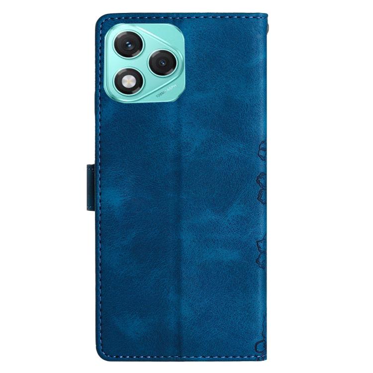 For Honor 400 Lite Global Cherry Blossom Butterfly Skin Feel Embossed PU Phone Case