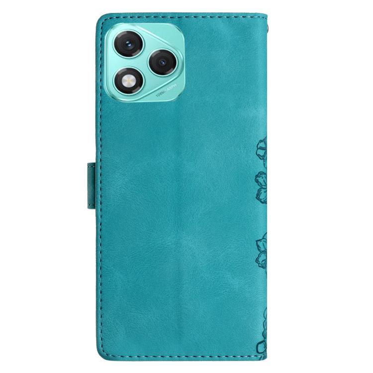 For Honor 400 Lite Global Cherry Blossom Butterfly Skin Feel Embossed PU Phone Case