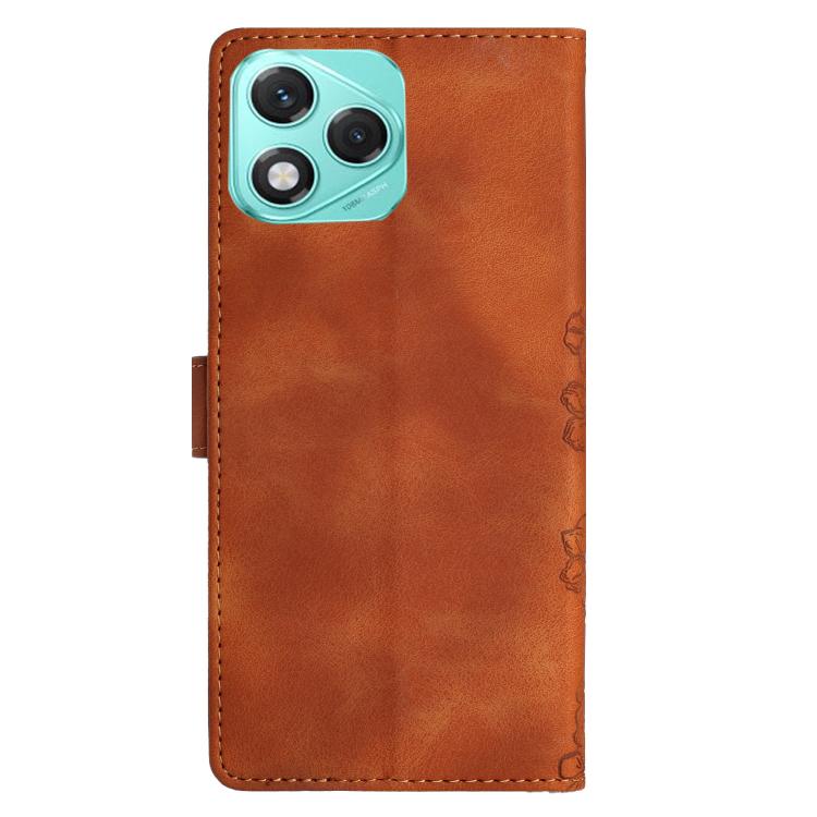For Honor 400 Lite Global Cherry Blossom Butterfly Skin Feel Embossed PU Phone Case