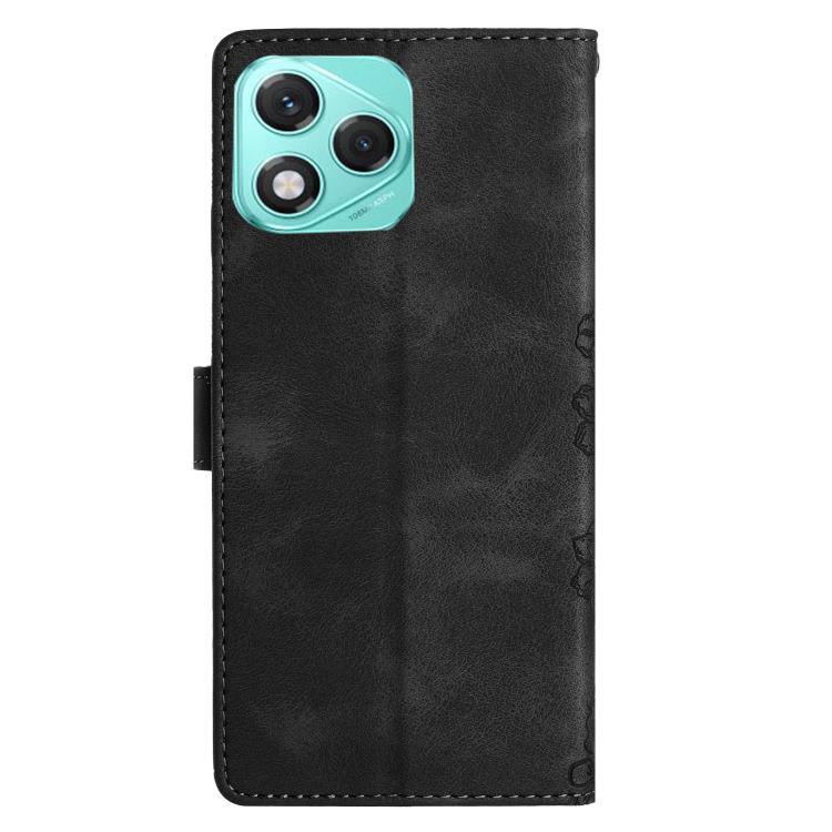 For Honor 400 Lite Global Cherry Blossom Butterfly Skin Feel Embossed PU Phone Case