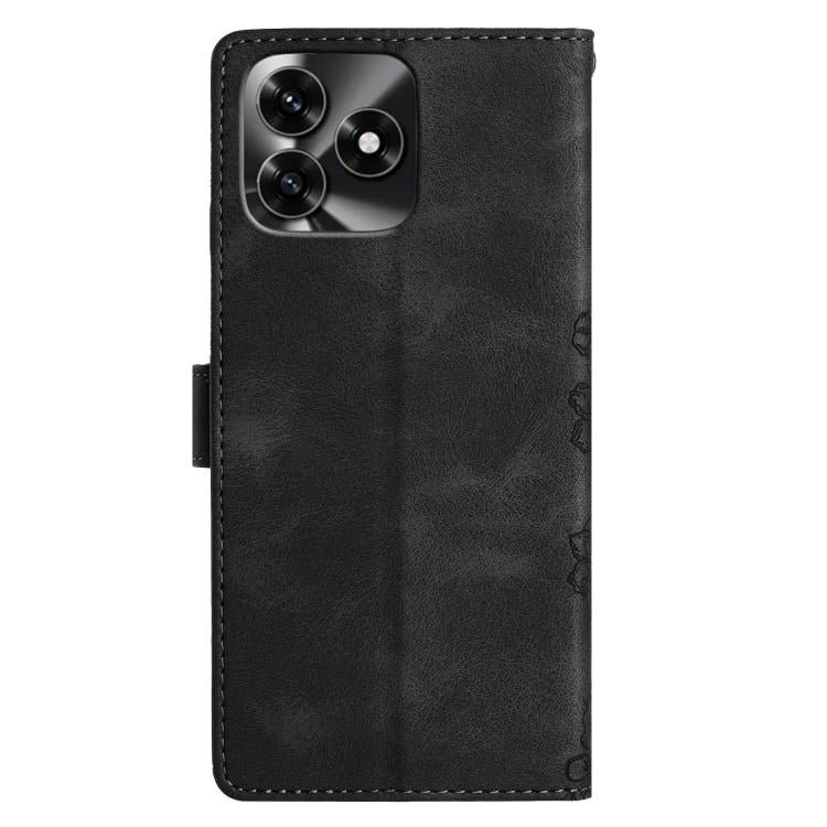 For Honor X5c 4G Cherry Blossom Butterfly Skin Feel Embossed PU Phone Case