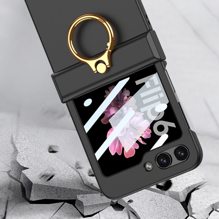 For Samsung Galaxy Z Flip6 / Flip7 FE GKK Integrated Ultra-thin Hinge Full Coverage Phone Case with Ring