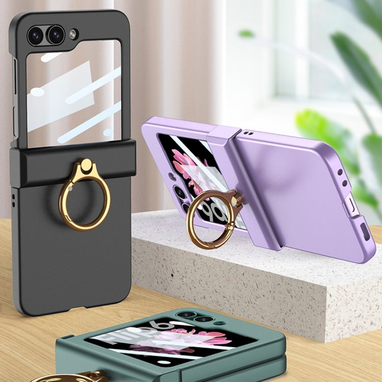 For Samsung Galaxy Z Flip6 / Flip7 FE GKK Integrated Ultra-thin Hinge Full Coverage Phone Case with Ring