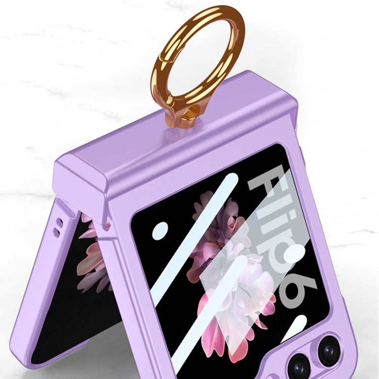 For Samsung Galaxy Z Flip6 / Flip7 FE GKK Integrated Ultra-thin Hinge Full Coverage Phone Case with Ring