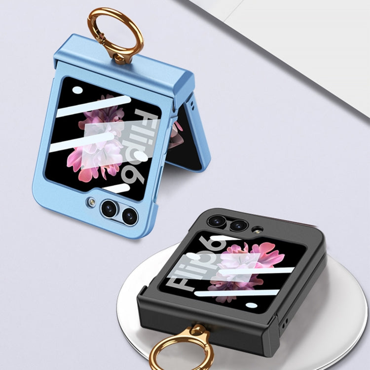For Samsung Galaxy Z Flip6 / Flip7 FE GKK Integrated Ultra-thin Hinge Full Coverage Phone Case with Ring