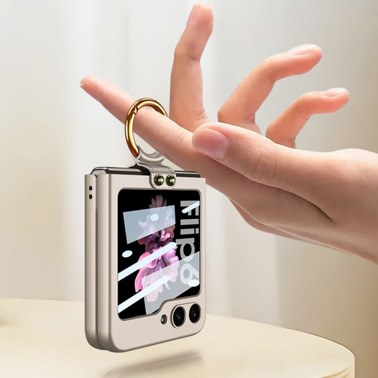 For Samsung Galaxy Z Flip6 / Flip7 FE GKK Integrated Ultra-thin PC Full Coverage Phone Case with Ring Holder