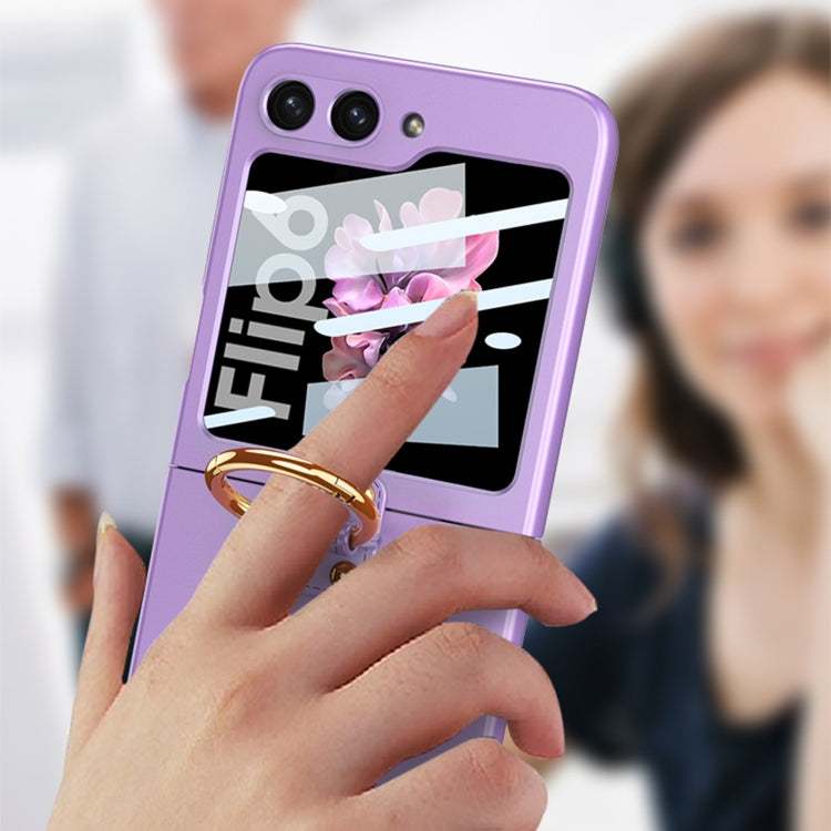 For Samsung Galaxy Z Flip6 / Flip7 FE GKK Integrated Ultra-thin PC Full Coverage Phone Case with Ring Holder