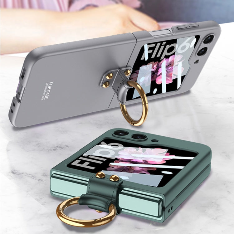 For Samsung Galaxy Z Flip6 / Flip7 FE GKK Integrated Ultra-thin PC Full Coverage Phone Case with Ring Holder