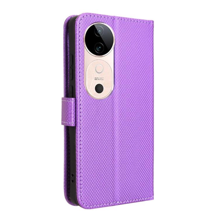 For vivo S19 5G Diamond Texture Leather Phone Case
