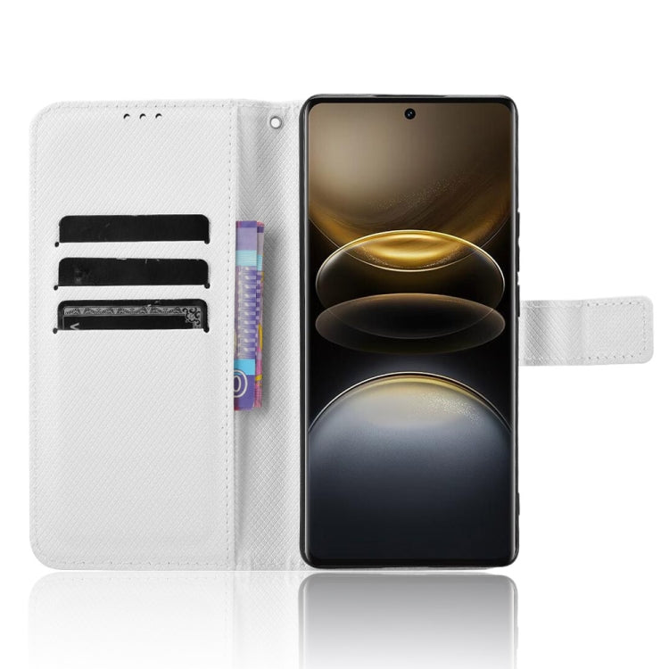 For vivo X100 Ultra 5G Diamond Texture Leather Phone Case