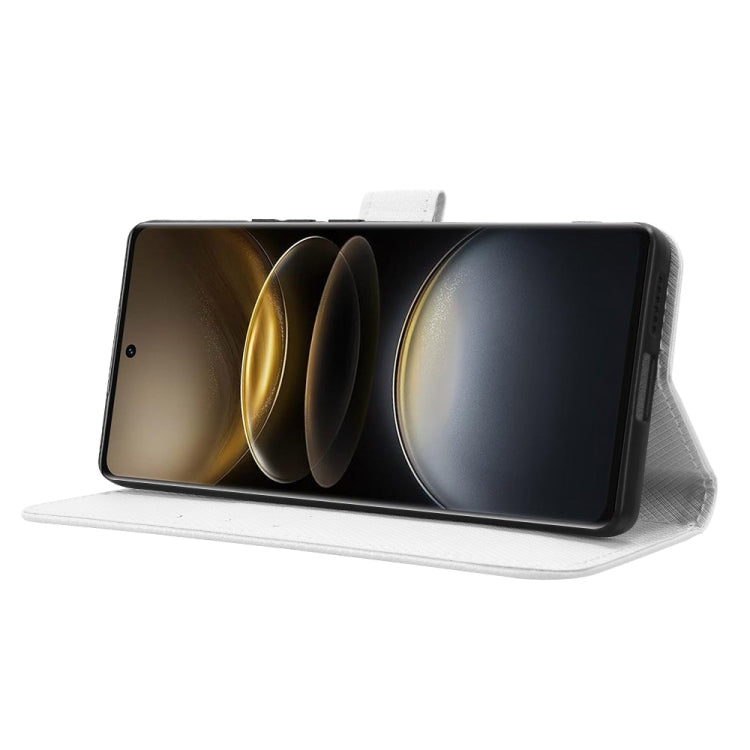 For vivo X100 Ultra 5G Diamond Texture Leather Phone Case