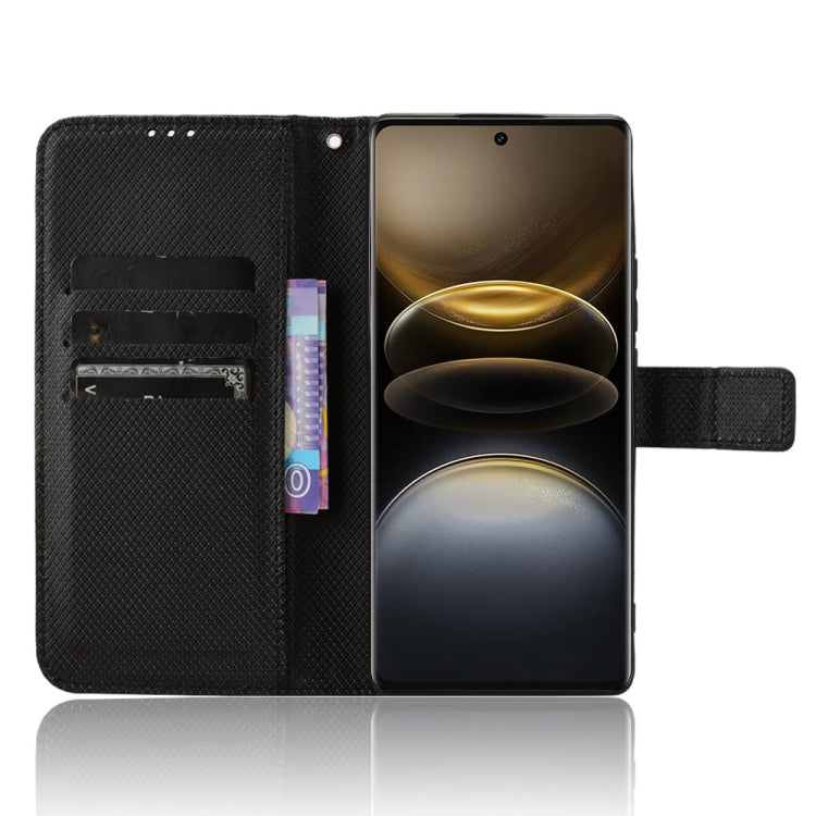 For vivo X100 Ultra 5G Diamond Texture Leather Phone Case