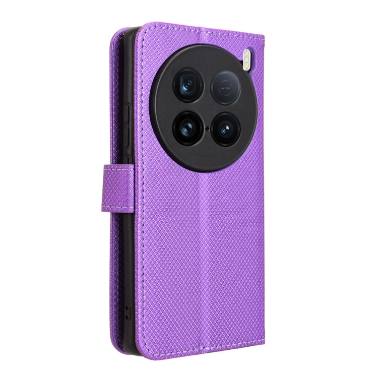 For vivo X100 Ultra 5G Diamond Texture Leather Phone Case