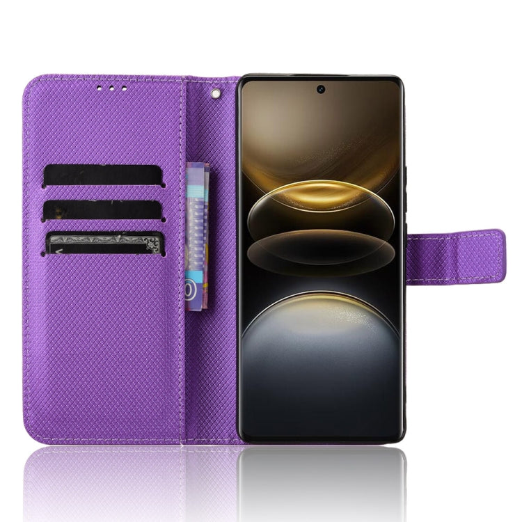 For vivo X100 Ultra 5G Diamond Texture Leather Phone Case