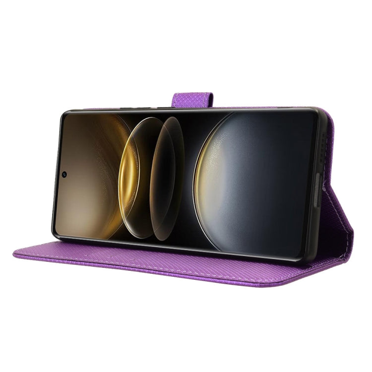 For vivo X100 Ultra 5G Diamond Texture Leather Phone Case