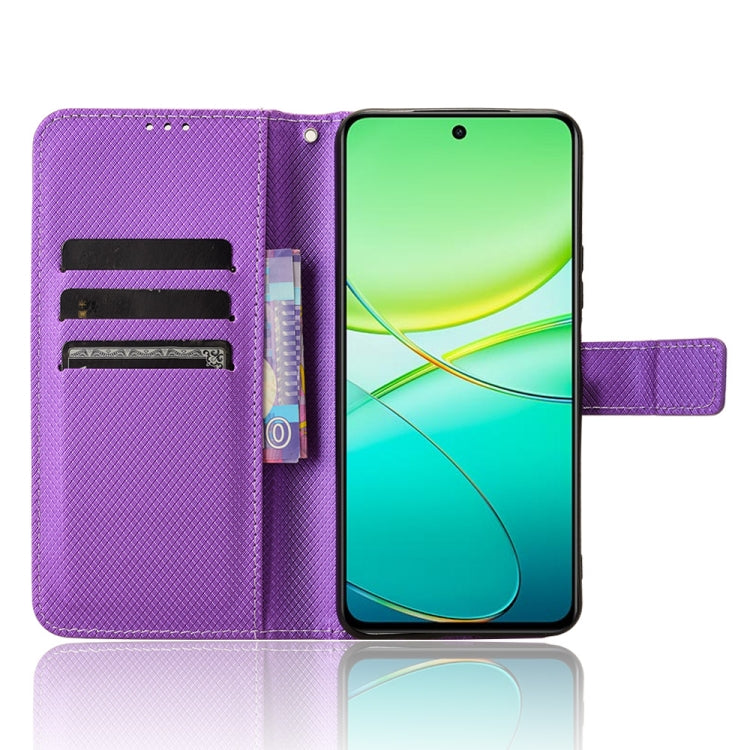 For vivo Y58 5G Diamond Texture Leather Phone Case