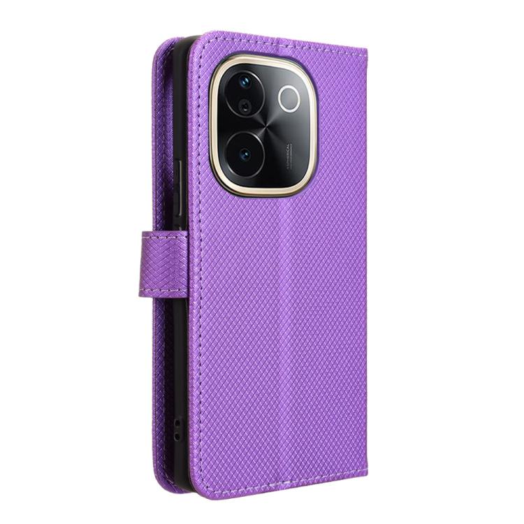 For vivo T3 Pro 5G / iQOO Z9S Pro 5G Diamond Texture Leather Phone Case