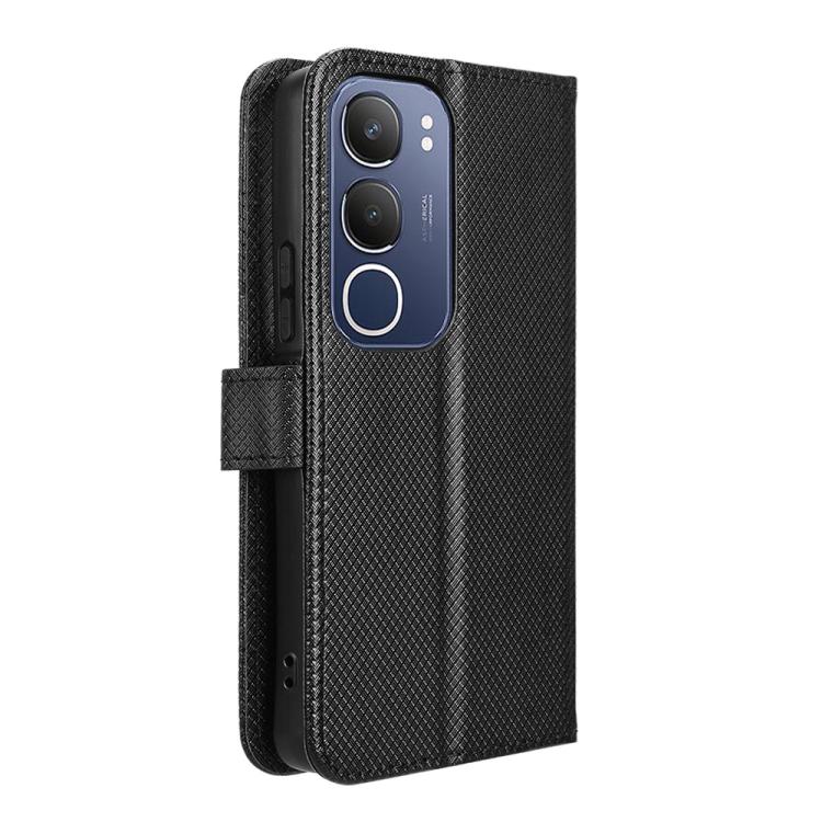 For vivo Y19s 4G Diamond Texture Leather Phone Case