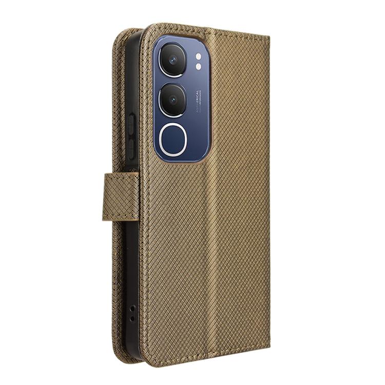 For vivo Y19s 4G Diamond Texture Leather Phone Case