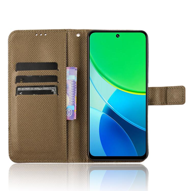 For vivo Y19s 4G Diamond Texture Leather Phone Case