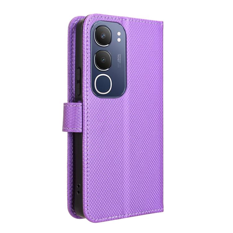 For vivo Y19s 4G Diamond Texture Leather Phone Case
