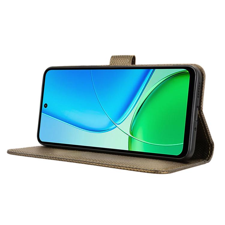 For vivo Y29 4G / T4x 5G Diamond Texture Leather Phone Case