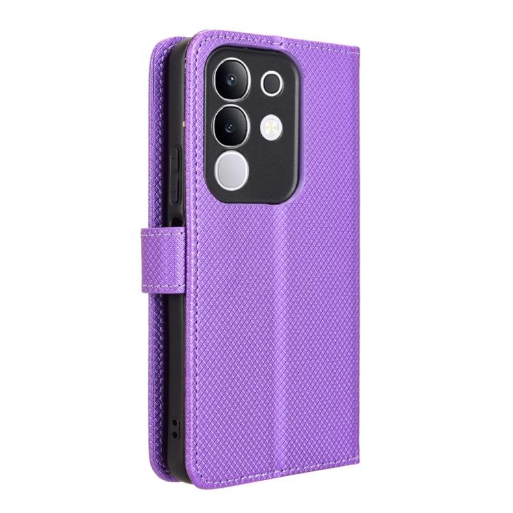 For vivo Y29 4G / T4x 5G Diamond Texture Leather Phone Case