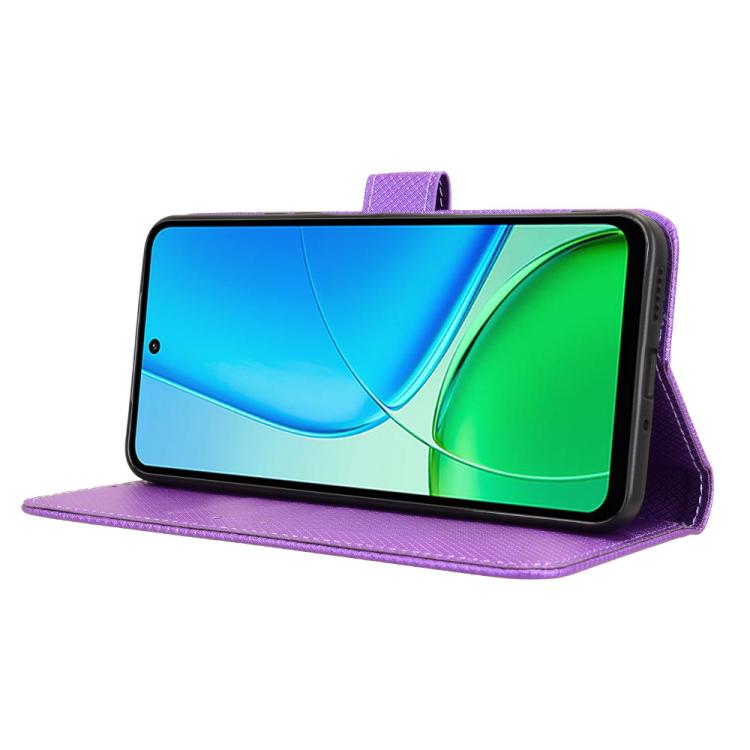 For vivo Y29 4G / T4x 5G Diamond Texture Leather Phone Case